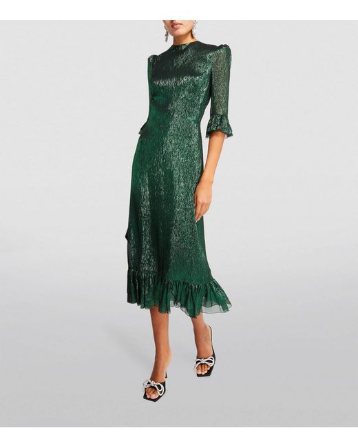 the vampire's wife green metallic dress The Vampire's Wife Falconetti Emerald Metallic Silk Dress - Kate Middleton  Dresses