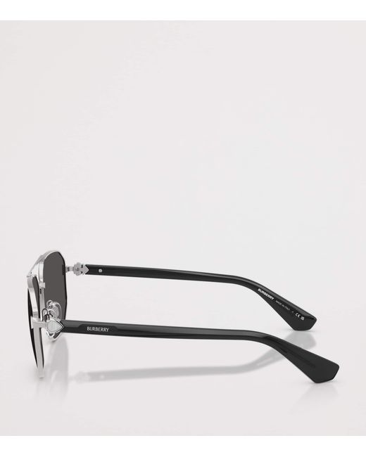 Burberry Gray Pilot Sunglasses for men