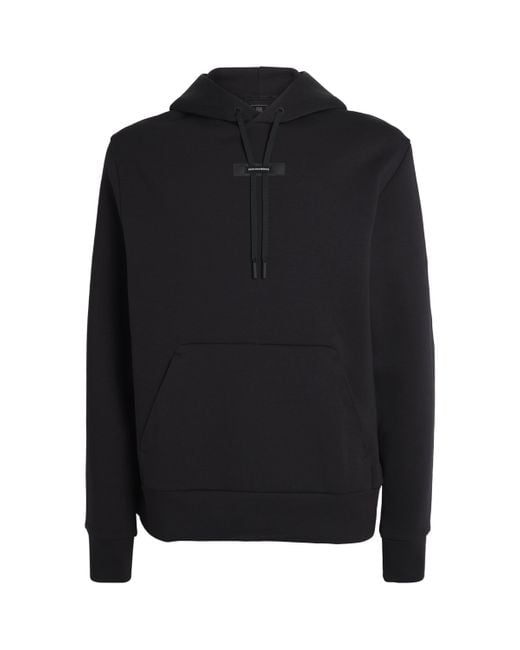 On Shoes Black Cott-Blend Focus Tech Hoodie for men