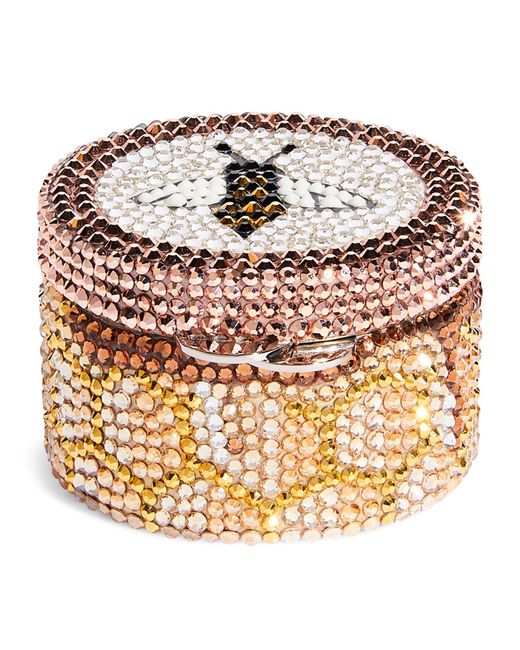 Judith Leiber Metallic Crystal-embellished Honey Jar Pillbox