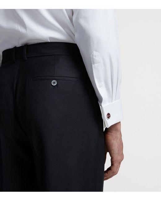 Dunhill Blue Wool Belgravia Trousers for men