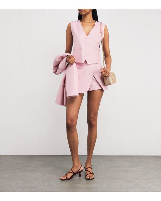 Maje Pink Buttoned Waistcoat