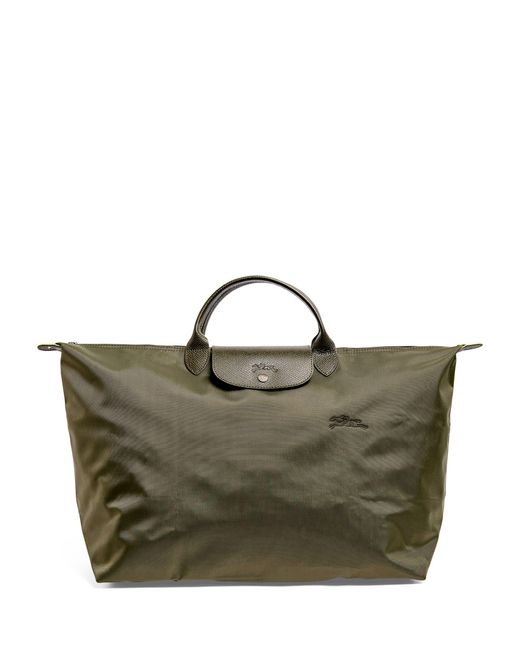 Longchamp Large Le Pliage Green Travel Tote Bag