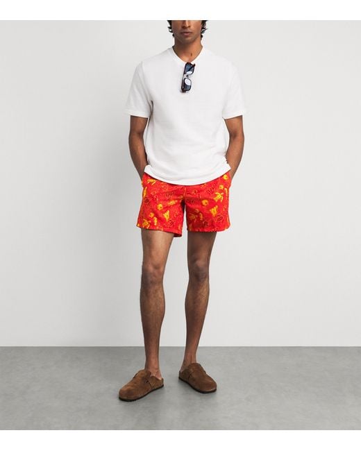 Vilebrequin Aquatic Life-Embroidered Mistral Swim Shorts for men