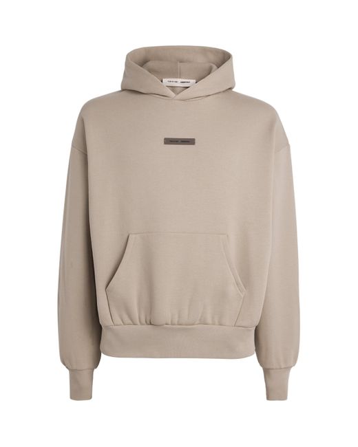 Fear Of God Gray Cotton-Blend Logo Hoodie for men
