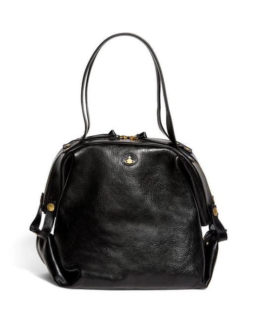 Vivienne Westwood Black Leather Mara Holdall for men