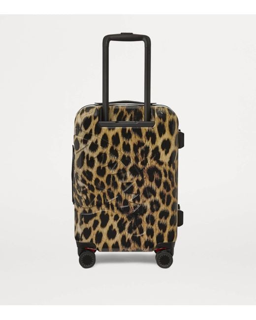 Sprayground Red Split Cheetah Carry-On Suitcase