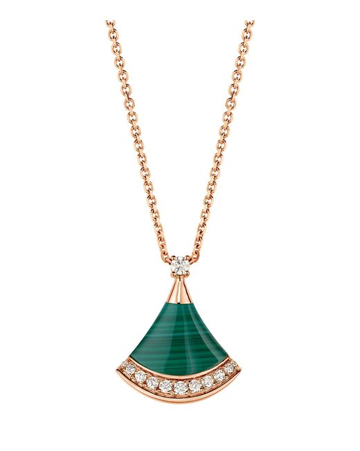 BVLGARI Metallic Diamond And Malachite Divas' Dream Necklace