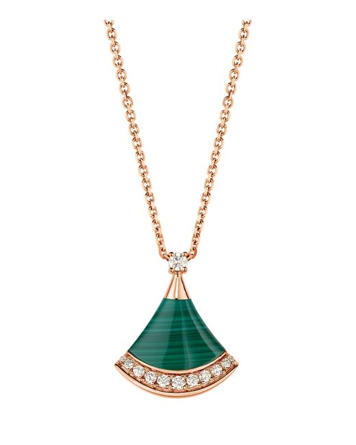 BVLGARI Metallic Diamond And Malachite Divas' Dream Necklace