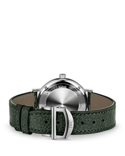 Iwc Green Stainless Steel Portofino Automatic Watch for men