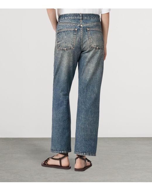 AllSaints Blue Denim Illusion Print Ida Trousers