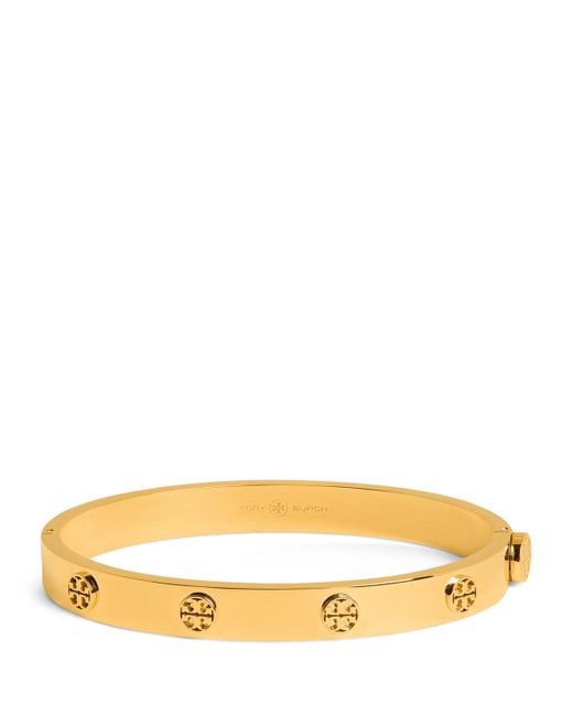 Tory Burch Natural Miller Stud Hinge Bangle