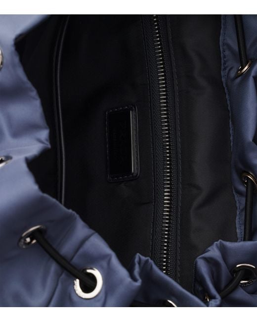 Prada Blue Large Re-Nylon-Leather Explore Backpack for men