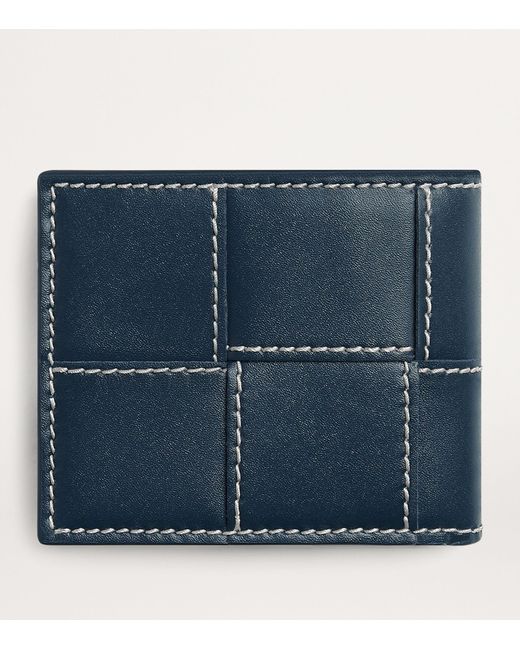 Bottega Veneta Blue Leather Cassette Bifold Wallet for men