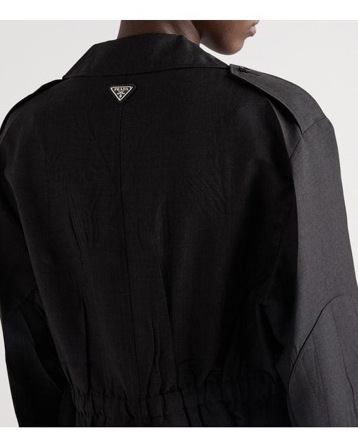 Prada Black Garment-Dyed Field Jacket