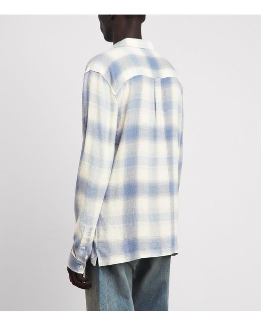 PAIGE Blue Check Kransey Shirt for men