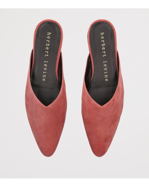Herbert Levine Pink Suede Home Body Mules