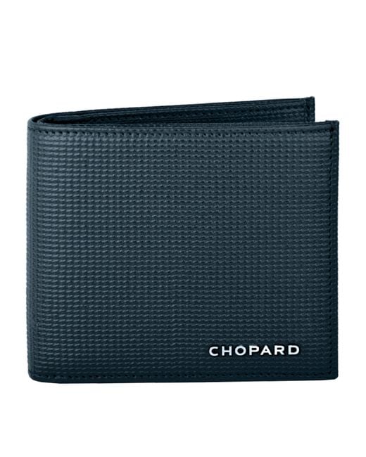 Chopard Blue Mini Leather Classic Bifold Wallet