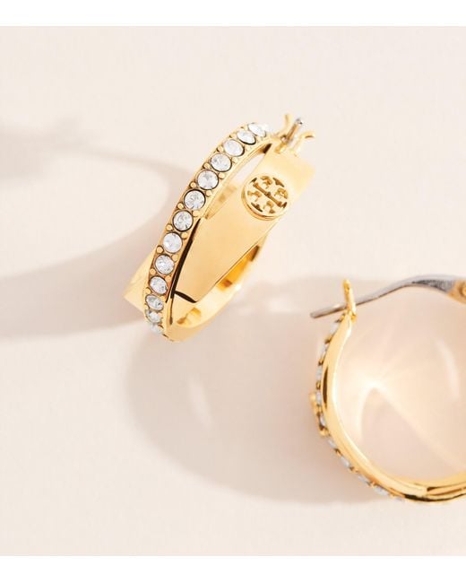 Tory Burch Metallic Icon Double Hoop Earrings