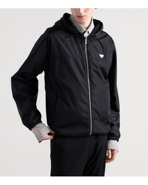 Prada Blue Technical Hooded Jacket for men