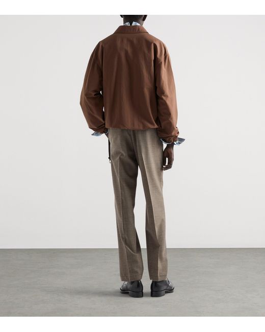 Prada Brown Technical Shirt Jacket for men