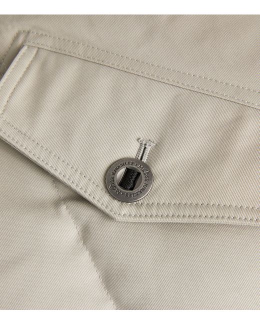 Moose Knuckles Gray Shearling-Trim 3Q Jacket for men