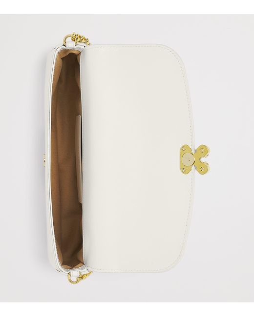 Alexander McQueen Natural Leather Skull Flower Shoulder Bag