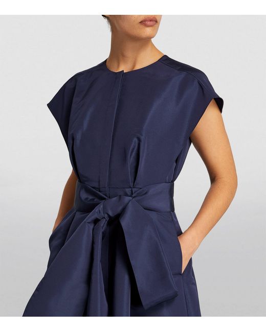 Carolina Herrera Blue Dropped-shoulder Midi Dress