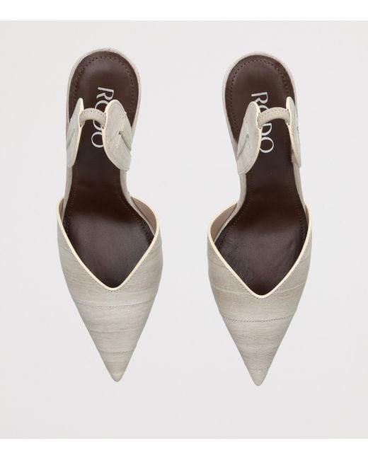 Rodo Metallic Aira Slingback Pumps 75