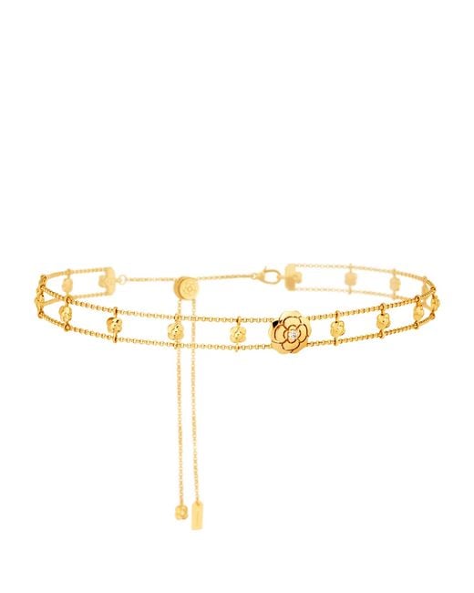 Chanel Metallic And Diamond Extrait De Camélia Supple Choker