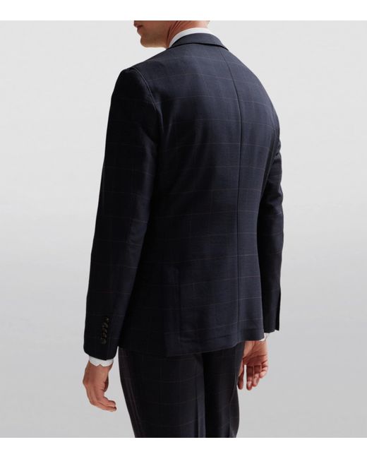 Boss Blue Check 2-Piece Suit for men