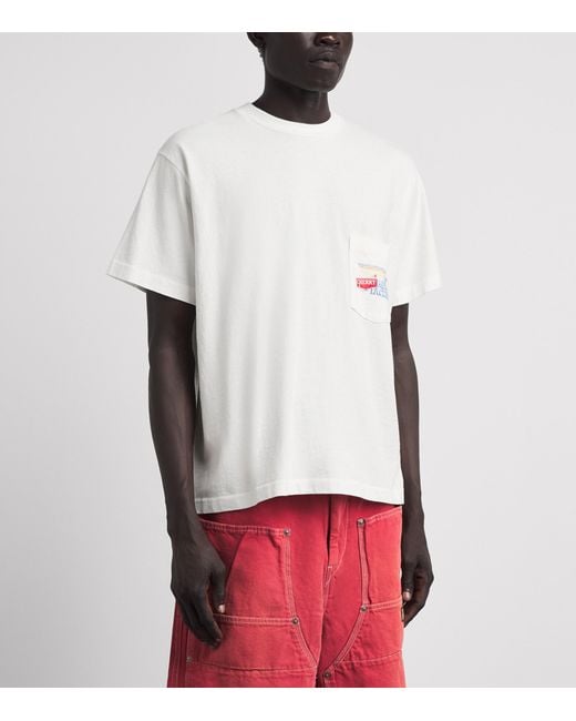CHERRY LA White Cotton Boxy Marlin T-Shirt for men