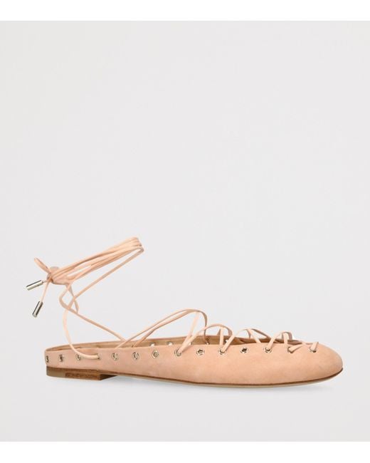 Chloé Natural Leather Ghilies Ballet Flats