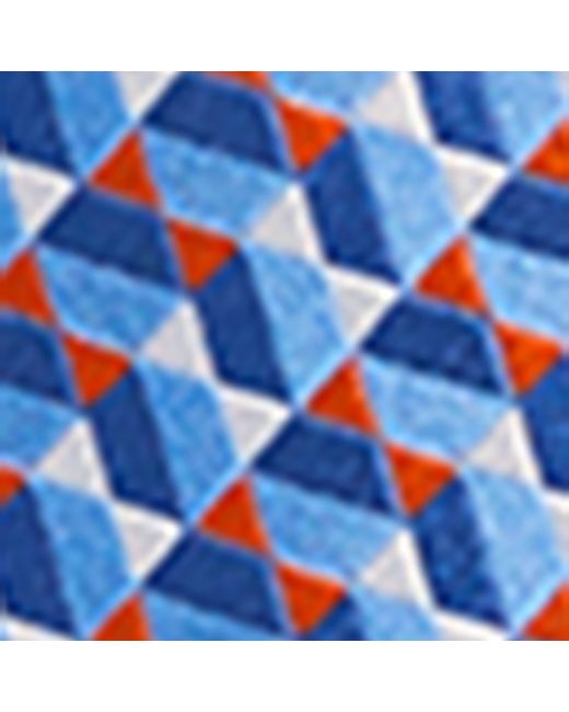 Eton of Sweden Blue Silk Geometric Tie for men