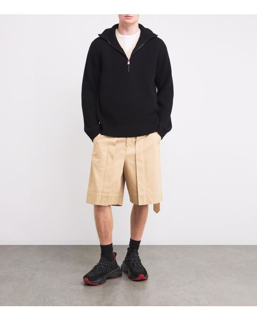 Christian Louboutin Black Trailnrun Low-Top Sneakers for men