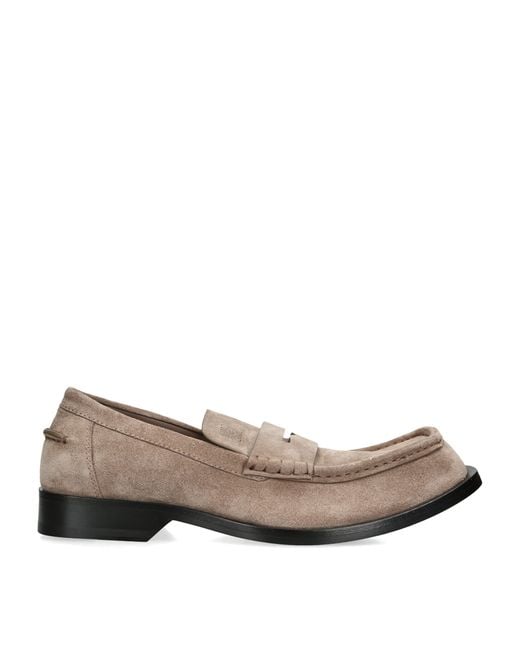 Loewe Brown Suede Bobine Loafers for men