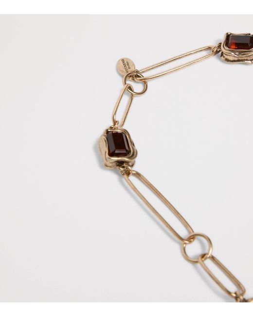 Weekend by Maxmara White Jewel-Embellished Necklace