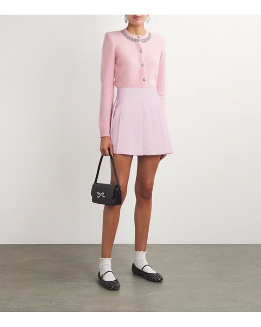 Pink satin mini skirt online