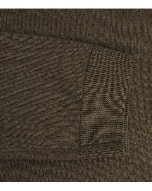Emporio Armani Green Virgin Wool Sweater for men