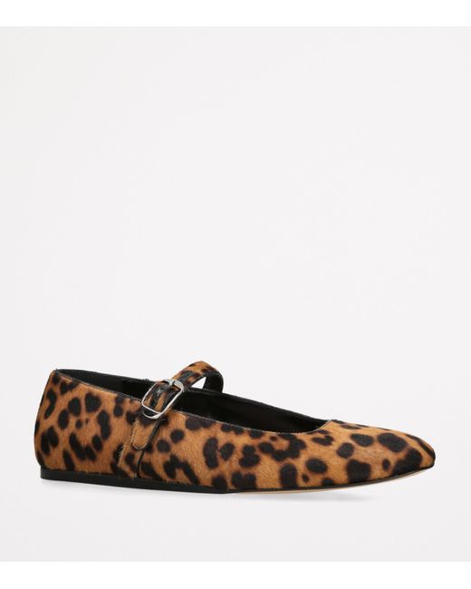 Le Monde Beryl Calf Hair Mary Jane Ballet Flats in Brown | Lyst