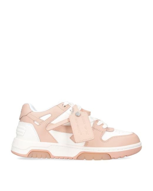 Off-White c/o Virgil Abloh Pink Off- Leather Out Of Office Sneakers