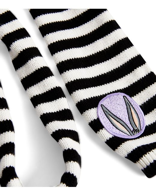 MAX&Co. White X Looney Tunes Striped Scarf