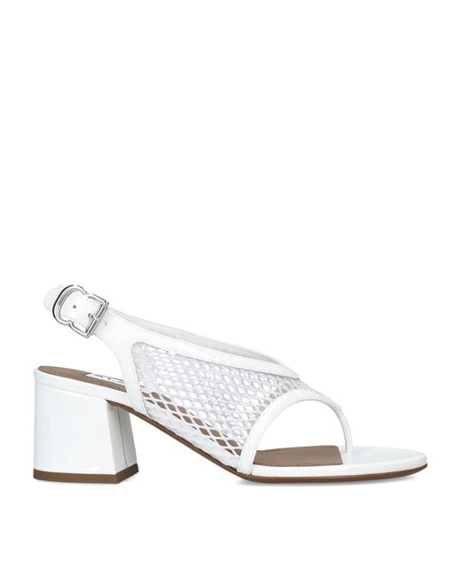 Alaïa White Fishnet Sandals 55