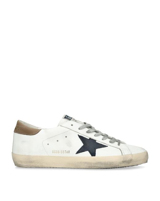 Golden Goose Deluxe Brand White Leather Super-Star Sneakers for men