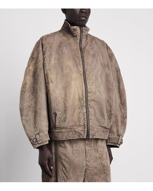 IM MEN Brown Cotton Elements Jacket for men