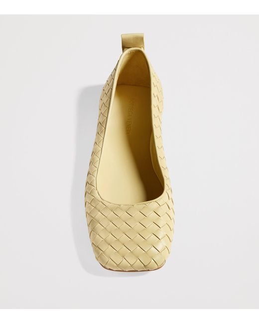 Bottega Veneta Natural Lambskin Charlotte Ballet Flats