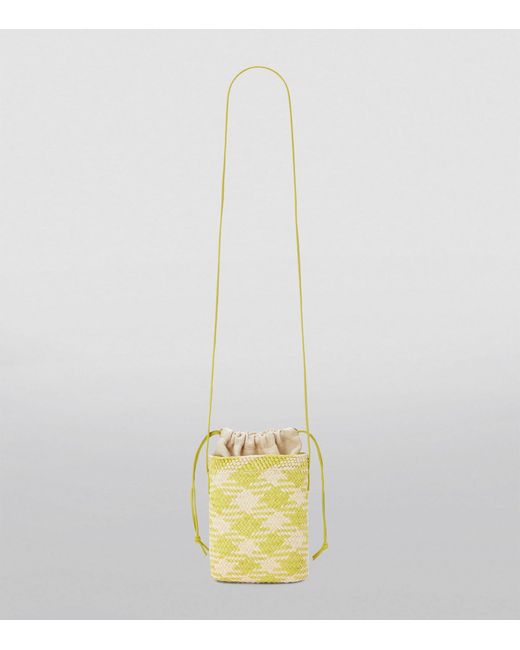Loewe Yellow X Paula's Ibiza Woven Anagram Square Pocket Bag