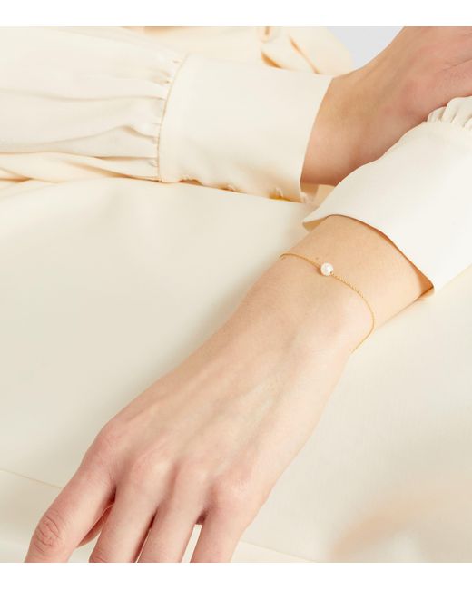 Sophie Bille Brahe Metallic And Pearl Stella Bracelet
