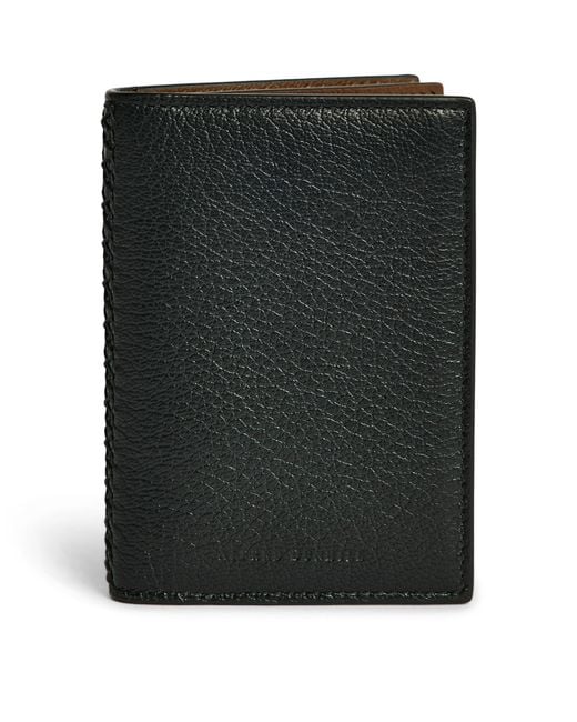Dunhill Black Leather Century Card Holder for men