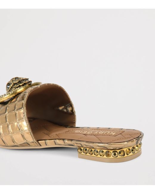 Kurt Geiger Natural Leather Chelsea Flat Sandals